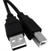 Cabo Impressora USB 2.0 AM/BM Preto / 1,8 Metros